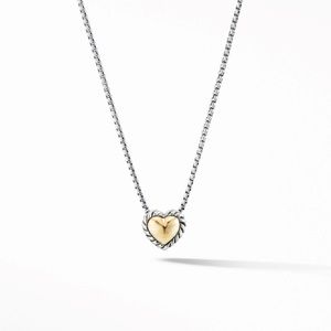 Cable Collectibles® Cookie Classic Heart Necklace with 18K Yellow Gold- NWT